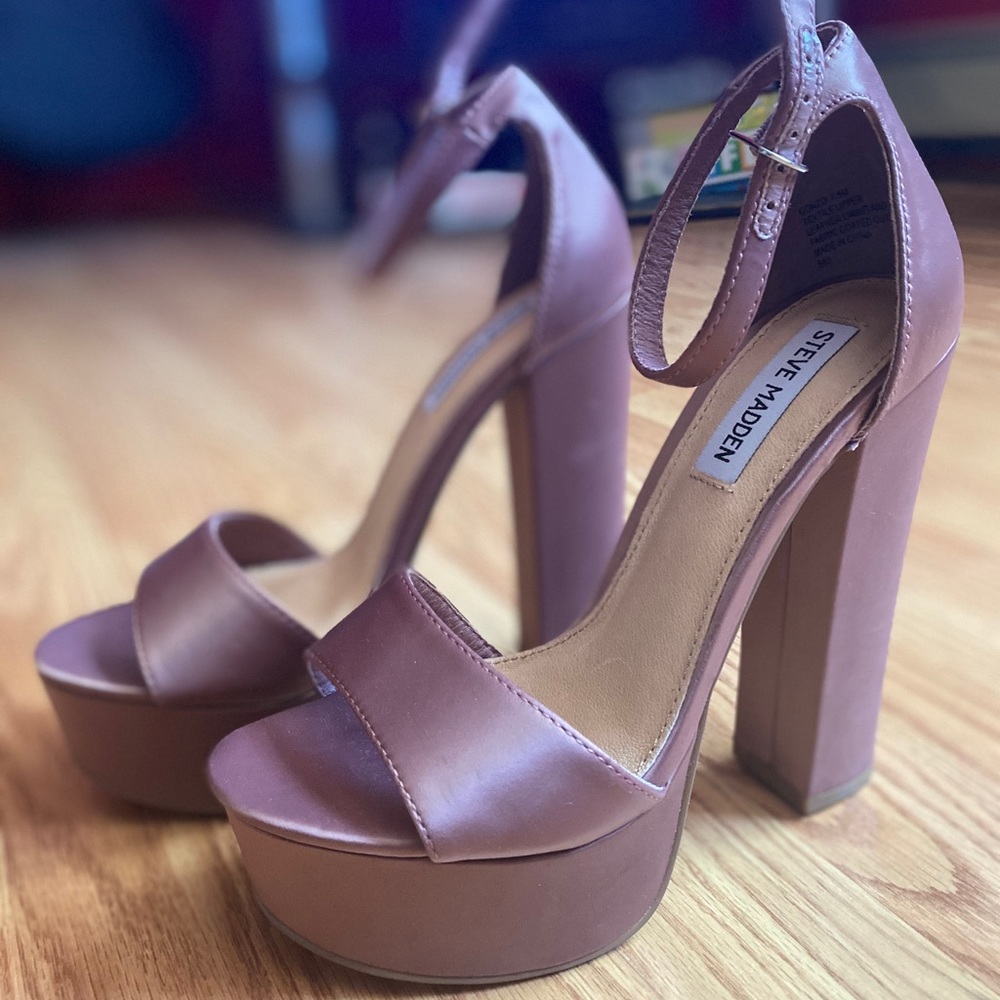 Pink Satin Heels